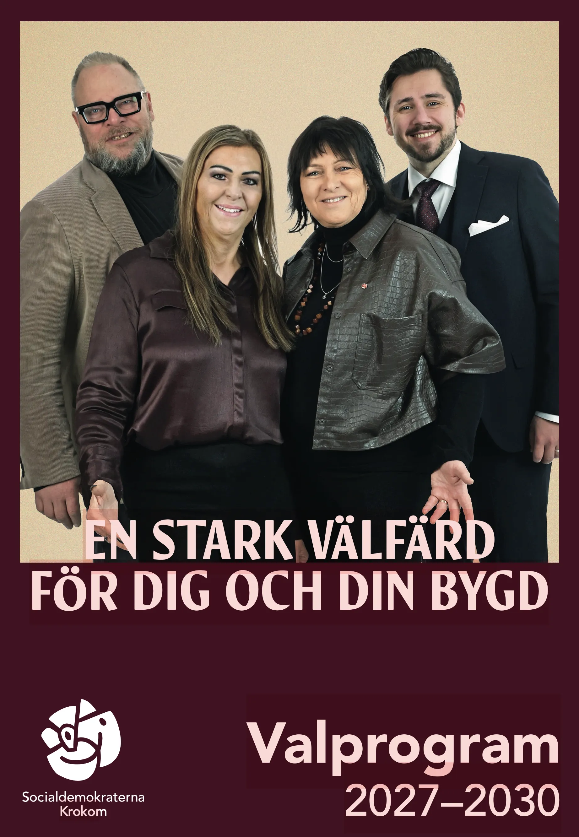 Valprogram omslag för Socialdemokraterna i Krokom 2027–2030